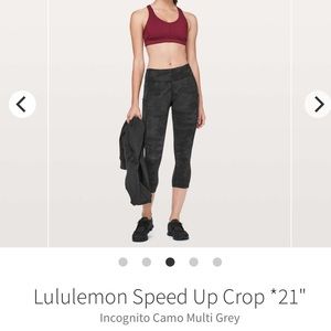 CAMO Lululemon Speed Up Crop 21”